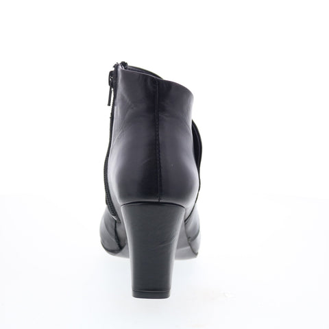 Miz Mooz Haydin Womens Black Leather Zipper Ankle & Booties Boots