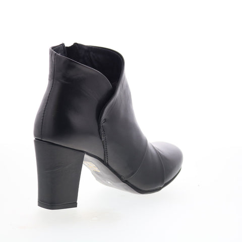 Miz Mooz Haydin Womens Black Leather Zipper Ankle & Booties Boots
