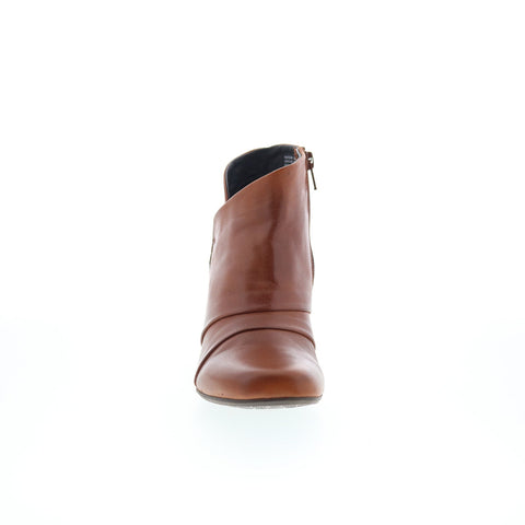 Miz Mooz Haydin Womens Brown Leather Zipper Ankle & Booties Boots
