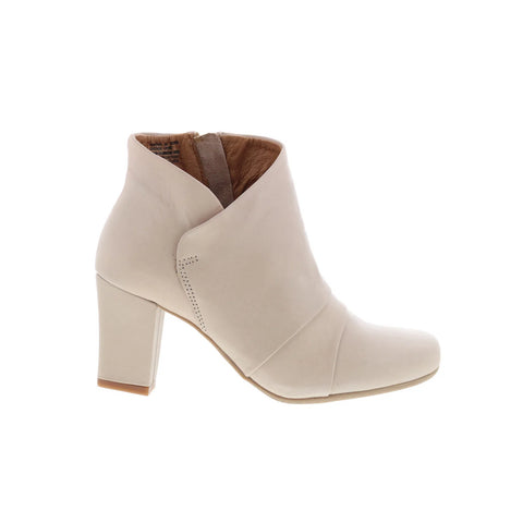 Miz Mooz Haydin Womens Beige Leather Zipper Ankle & Booties Boots
