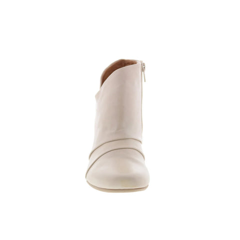 Miz Mooz Haydin Womens Beige Leather Zipper Ankle & Booties Boots