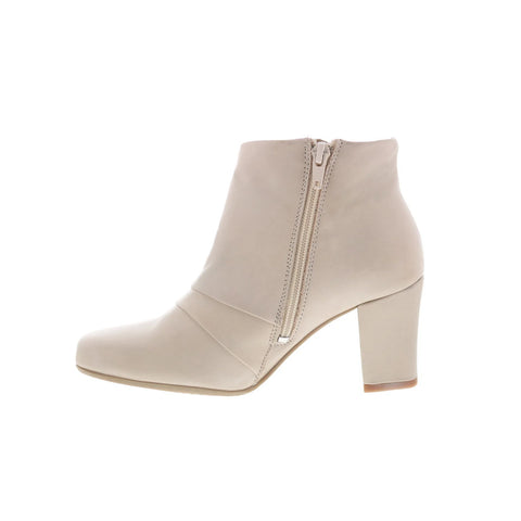Miz Mooz Haydin Womens Beige Leather Zipper Ankle & Booties Boots