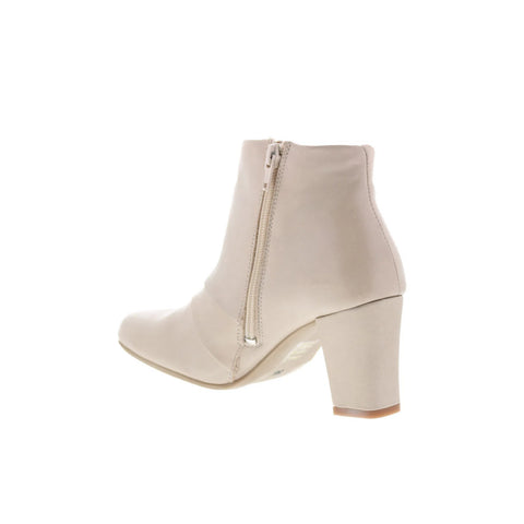 Miz Mooz Haydin Womens Beige Leather Zipper Ankle & Booties Boots