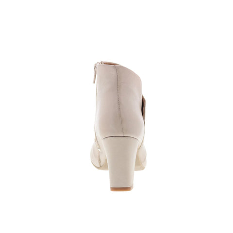 Miz Mooz Haydin Womens Beige Leather Zipper Ankle & Booties Boots
