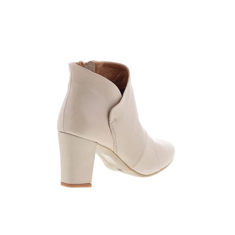 Miz Mooz Haydin Womens Beige Leather Zipper Ankle & Booties Boots