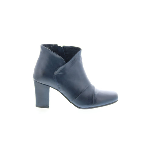 Miz Mooz Haydin Womens Blue Leather Zipper Ankle & Booties Boots