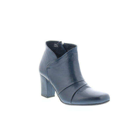 Miz Mooz Haydin Womens Blue Leather Zipper Ankle & Booties Boots