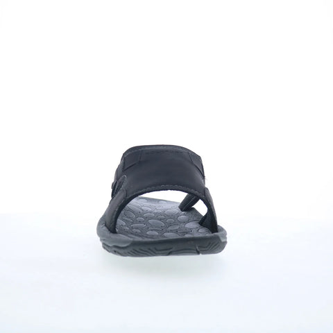 Rockport Hayes Slide Mens Black Synthetic Slip On Slides Sandals Shoes
