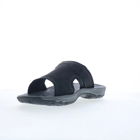 Rockport Hayes Slide Mens Black Synthetic Slip On Slides Sandals Shoes