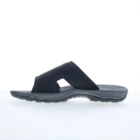 Rockport Hayes Slide Mens Black Synthetic Slip On Slides Sandals Shoes