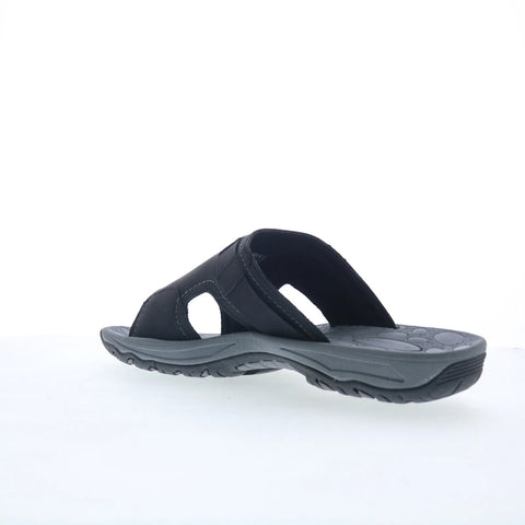 Rockport Hayes Slide Mens Black Synthetic Slip On Slides Sandals Shoes