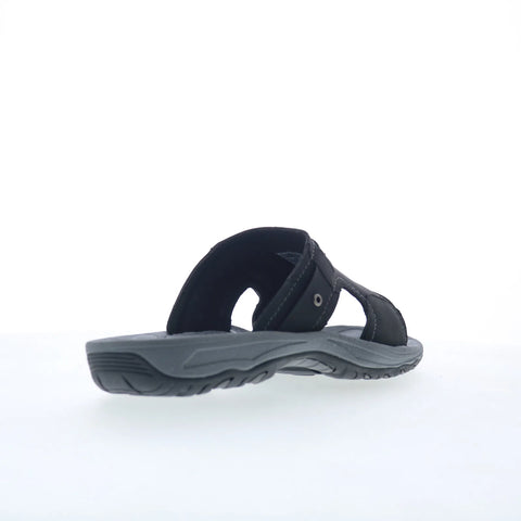 Rockport Hayes Slide Mens Black Synthetic Slip On Slides Sandals Shoes