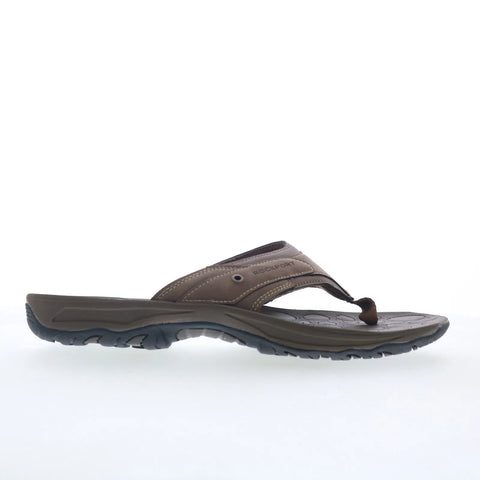Rockport Hayes Thong Mens Brown Synthetic Slip On Flip-Flops Sandals Shoes