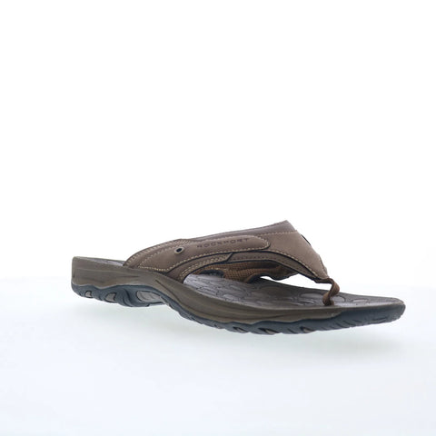 Rockport Hayes Thong Mens Brown Synthetic Slip On Flip-Flops Sandals Shoes