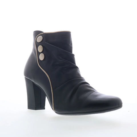 Miz Mooz Haze Womens Black Leather Zipper Ankle & Booties Boots