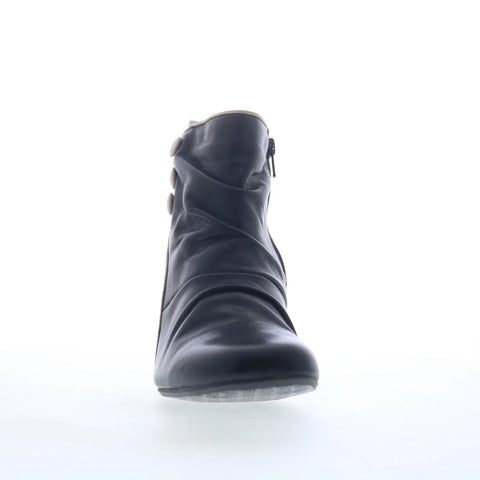 Miz Mooz Haze Womens Black Leather Zipper Ankle & Booties Boots