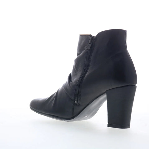 Miz Mooz Haze Womens Black Leather Zipper Ankle & Booties Boots