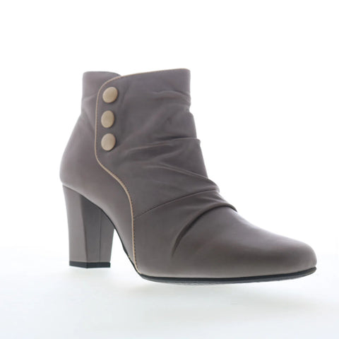 Miz Mooz Haze Womens Gray Leather Zipper Ankle & Booties Boots