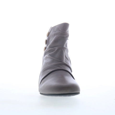 Miz Mooz Haze Womens Gray Leather Zipper Ankle & Booties Boots