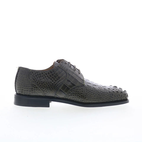 Ferrini HB Alligator 228 Elephant Mens Gray Oxfords & Lace Ups Casual Shoes