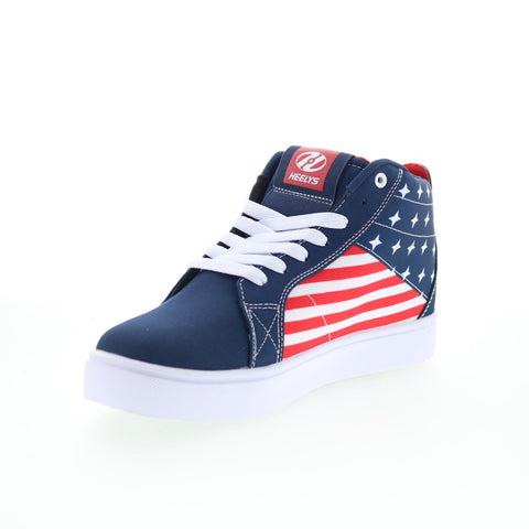 Heelys Racer Mid HE01100410 Mens Blue Canvas Lifestyle Sneakers Shoes