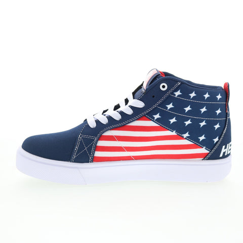Heelys Racer Mid HE01100410 Mens Blue Canvas Lifestyle Sneakers Shoes