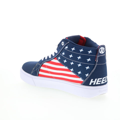 Heelys Racer Mid HE01100410 Mens Blue Canvas Lifestyle Sneakers Shoes