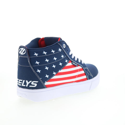 Heelys Racer Mid HE01100410 Mens Blue Canvas Lifestyle Sneakers Shoes