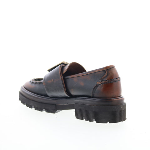 A.S. 98 Heddy Womens Brown Leather Slip On Loafers & Slip Ons Casual Shoes