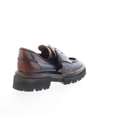 A.S. 98 Heddy Womens Brown Leather Slip On Loafers & Slip Ons Casual Shoes