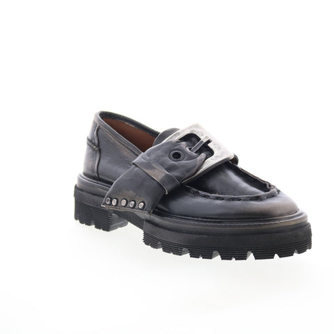 A.S. 98 Heddy Womens Black Leather Slip On Loafers & Slip Ons Casual Shoes