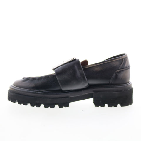 A.S. 98 Heddy Womens Black Leather Slip On Loafers & Slip Ons Casual Shoes