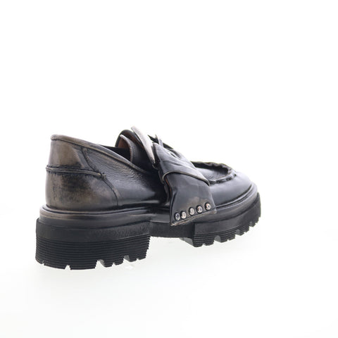 A.S. 98 Heddy Womens Black Leather Slip On Loafers & Slip Ons Casual Shoes
