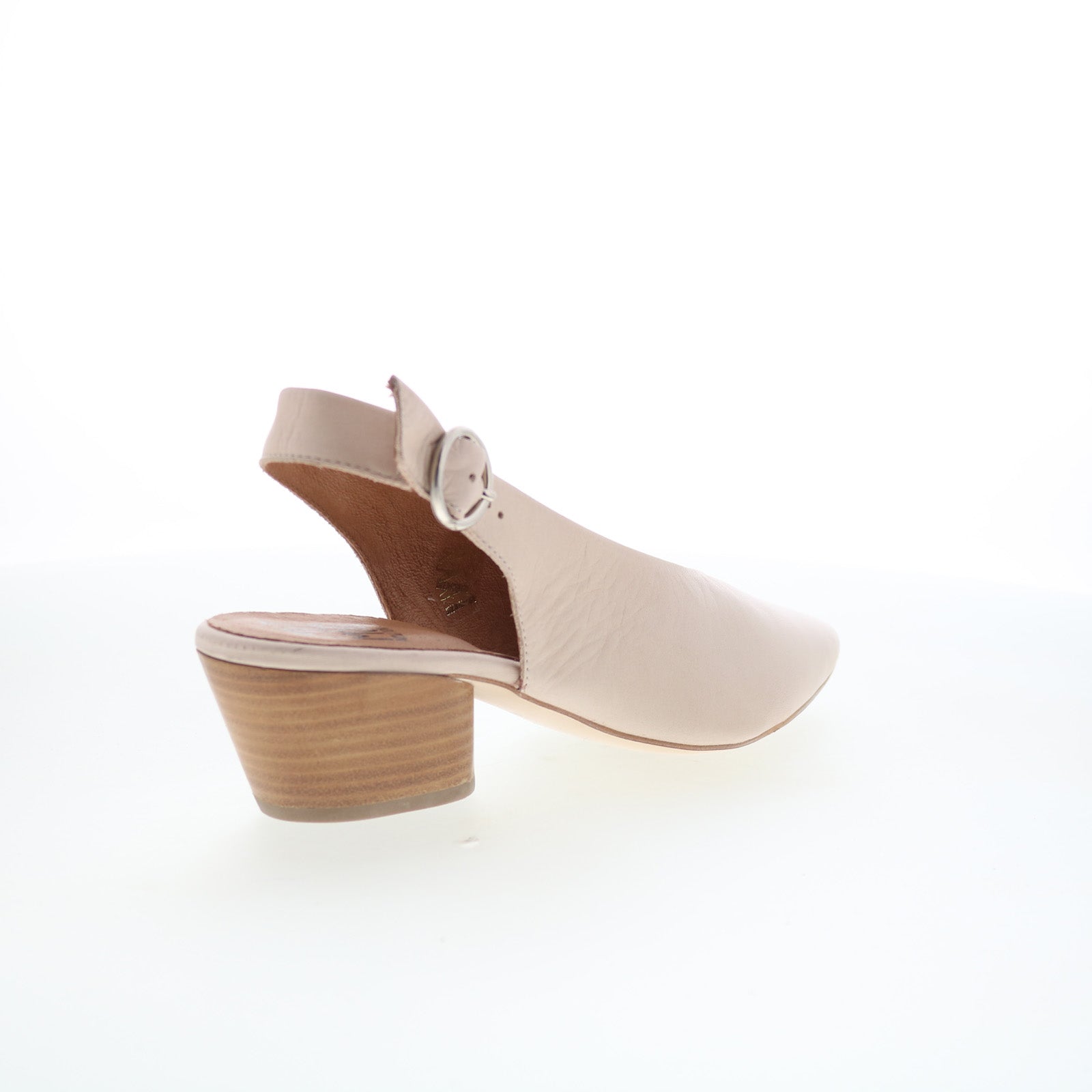 Miz Mooz Heidi Womens Beige Leather Hook & Loop Slingback Sandals