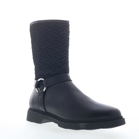 Aquatalia Helda L537601 Womens Black Leather Zipper Ankle & Booties Boots