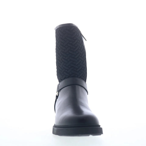Aquatalia Helda L537601 Womens Black Leather Zipper Ankle & Booties Boots