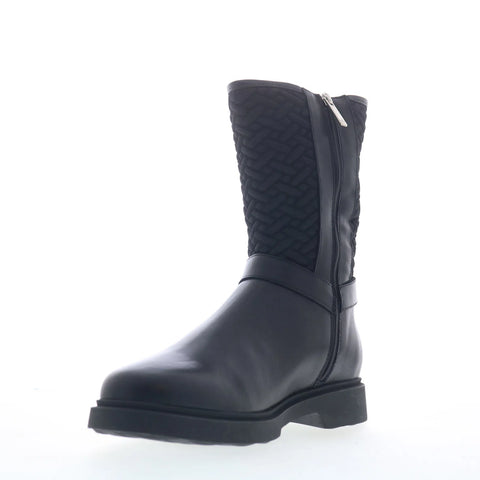 Aquatalia Helda L537601 Womens Black Leather Zipper Ankle & Booties Boots