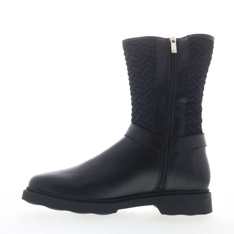 Aquatalia Helda L537601 Womens Black Leather Zipper Ankle & Booties Boots
