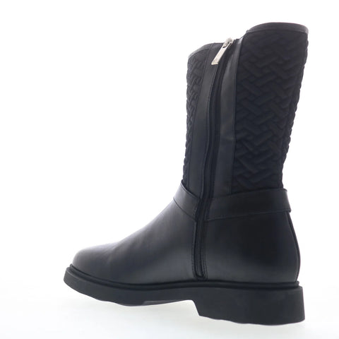 Aquatalia Helda L537601 Womens Black Leather Zipper Ankle & Booties Boots