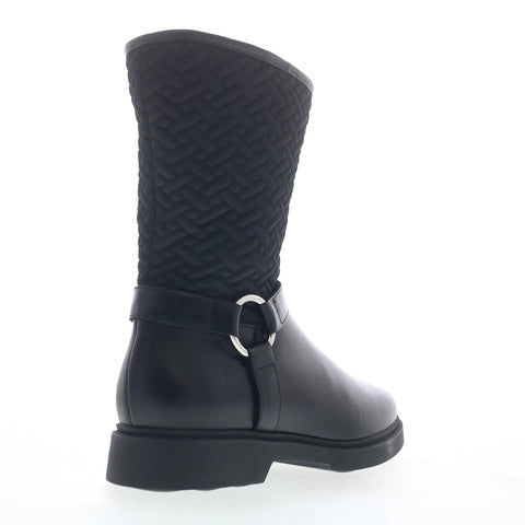 Aquatalia Helda L537601 Womens Black Leather Zipper Ankle & Booties Boots