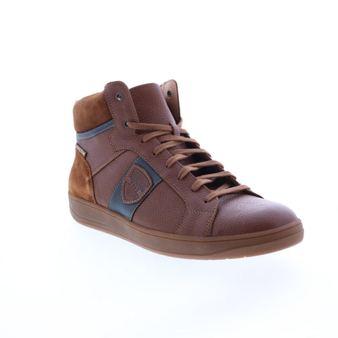 Mephisto Heliot Mens Brown Leather Lace Up Lifestyle Sneakers Shoes