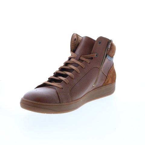 Mephisto Heliot Mens Brown Leather Lace Up Lifestyle Sneakers Shoes