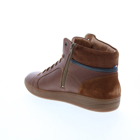Mephisto Heliot Mens Brown Leather Lace Up Lifestyle Sneakers Shoes