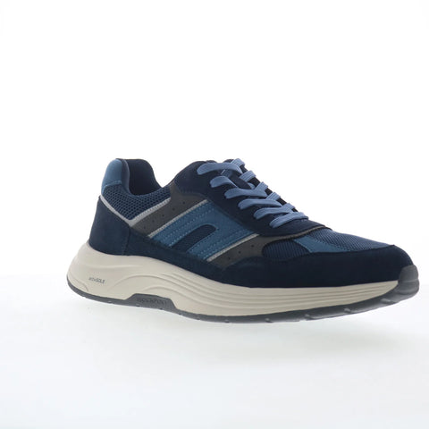 Rockport Henry RMHENRY Mens Blue Wide Suede Lifestyle Sneakers Shoes