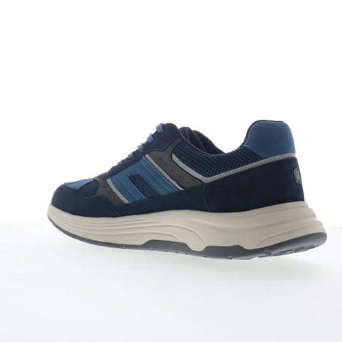 Rockport Henry RMHENRY Mens Blue Wide Suede Lifestyle Sneakers Shoes