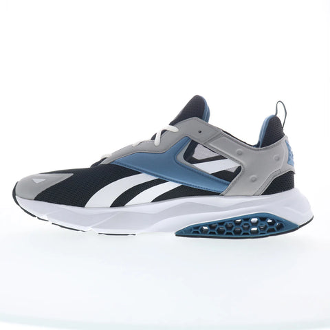 Reebok Hexalite Legacy Mens Black Canvas Lace Up Lifestyle Sneakers Shoes
