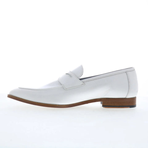 Mezlan HI-Shine Penny 26717 Mens White Loafers & Slip Ons Penny Shoes