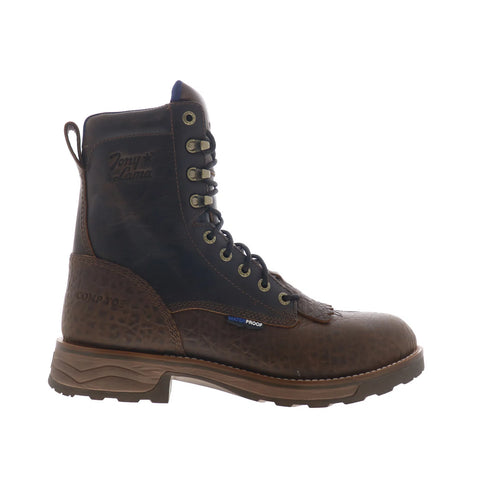 Tony Lama High Plains WP Composite Toe Mens Brown Wide Cowboy Western Boots