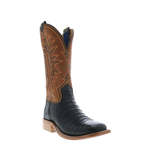 Hyer Big Bow 13" HM11006 Mens Black Leather Slip On Western Cowboy Boots