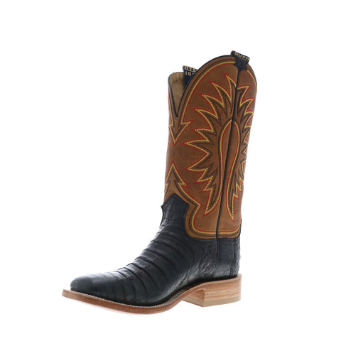 Hyer Big Bow 13" HM11006 Mens Black Leather Slip On Western Cowboy Boots